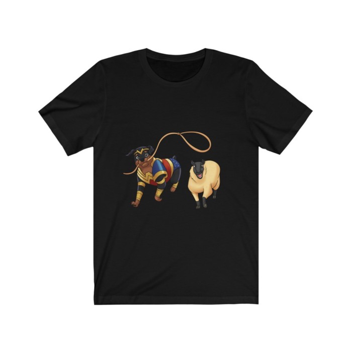 Herding Rottie: Unisex Jersey Short Sleeve Tee - Image 5