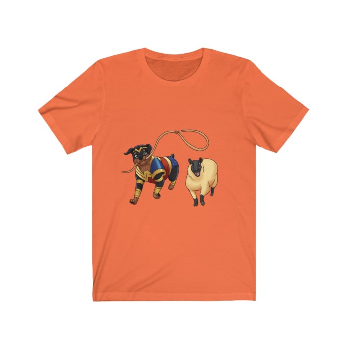 Herding Rottie: Unisex Jersey Short Sleeve Tee - Image 2