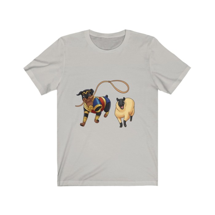 Herding Rottie: Unisex Jersey Short Sleeve Tee - Image 6