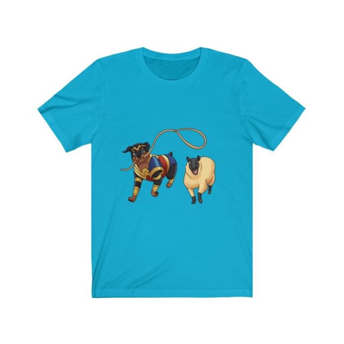 Herding Rottie: Unisex Jersey Short Sleeve Tee - Image 10