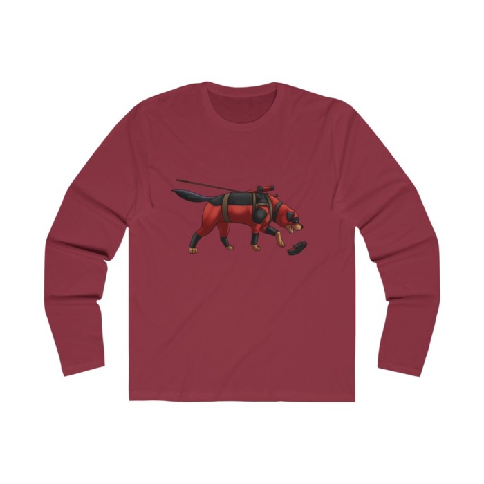 Tracking Rottie: Men's Long Sleeve Crew Tee - Image 8