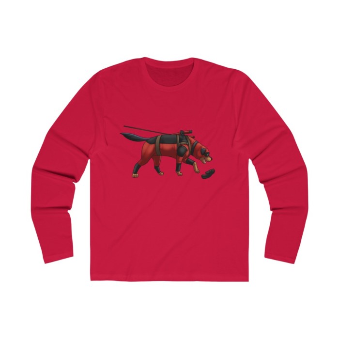 Tracking Rottie: Men's Long Sleeve Crew Tee - Image 7