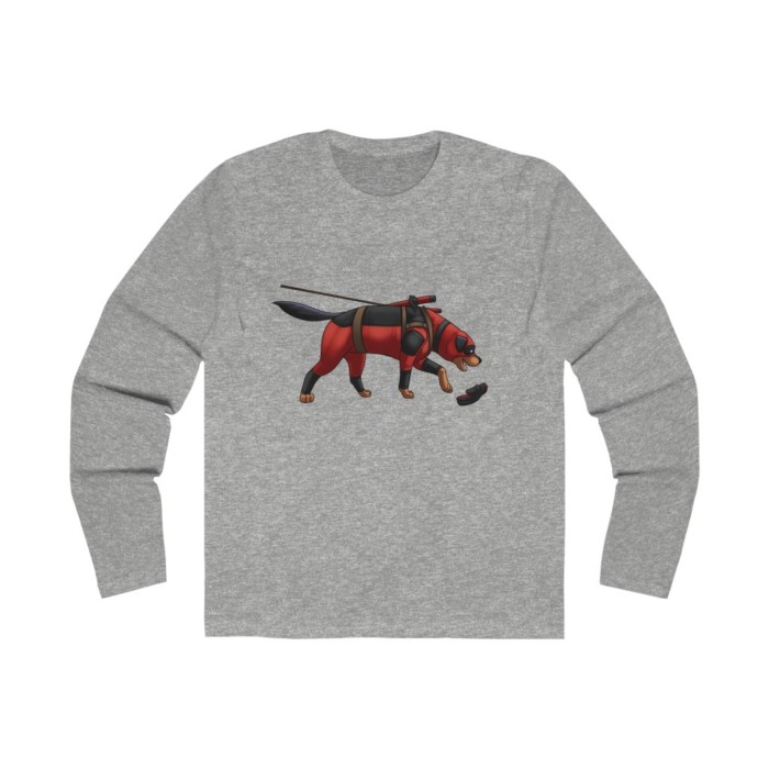 Tracking Rottie: Men's Long Sleeve Crew Tee - Image 4