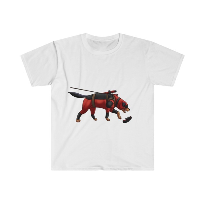 Tracking Rottie: Unisex Softstyle T-Shirt - Image 2