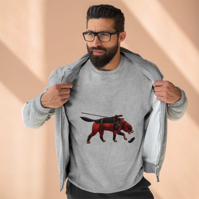 Tracking Rottie: Unisex Premium Crewneck Sweatshirt - Image 10