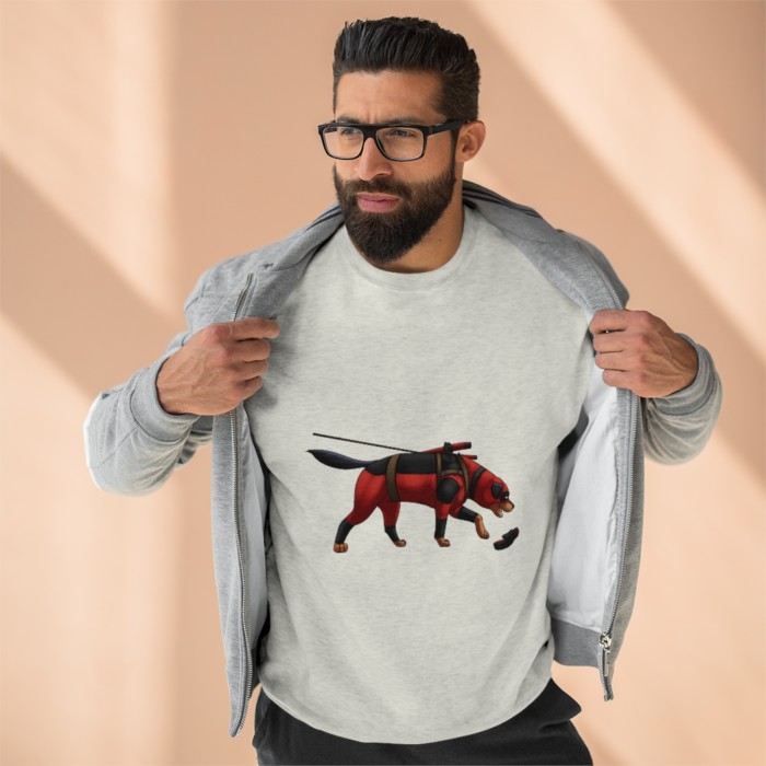 Tracking Rottie: Unisex Premium Crewneck Sweatshirt - Image 23