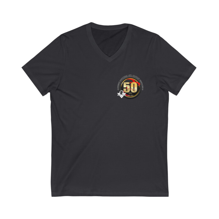 ARC Nationals 2023 | FRONT SMALL only Unisex Jersey Short Sleeve V-Neck Tee - Image 9