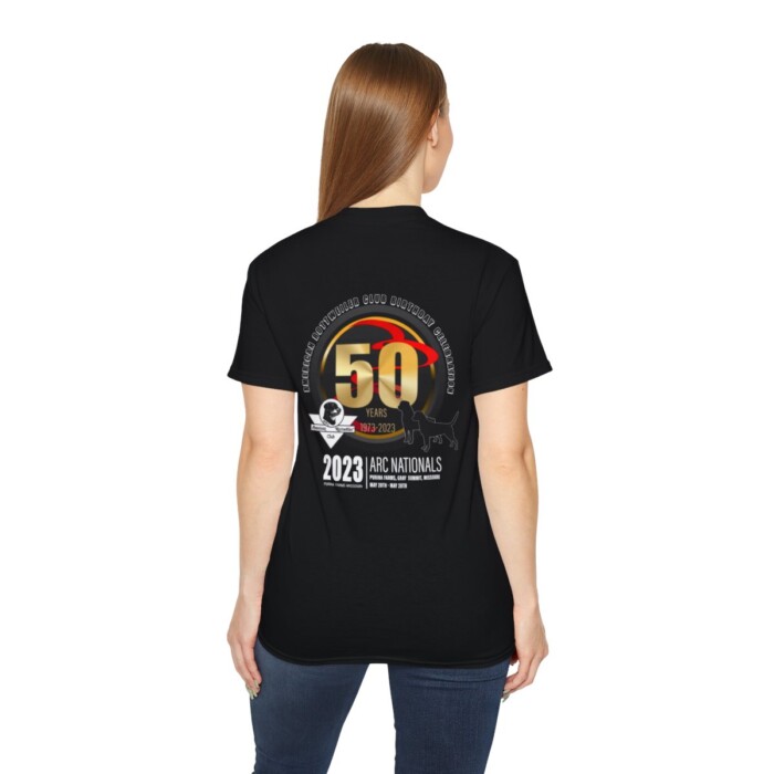 ARC Sieger Nationals 2023 | Black Shirt Reverse White Lettering Unisex Ultra Cotton Tee - Image 6